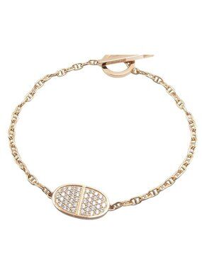 Hermes Chaine D'ancre Verso Bracelet Pink Gold 18k Diamond